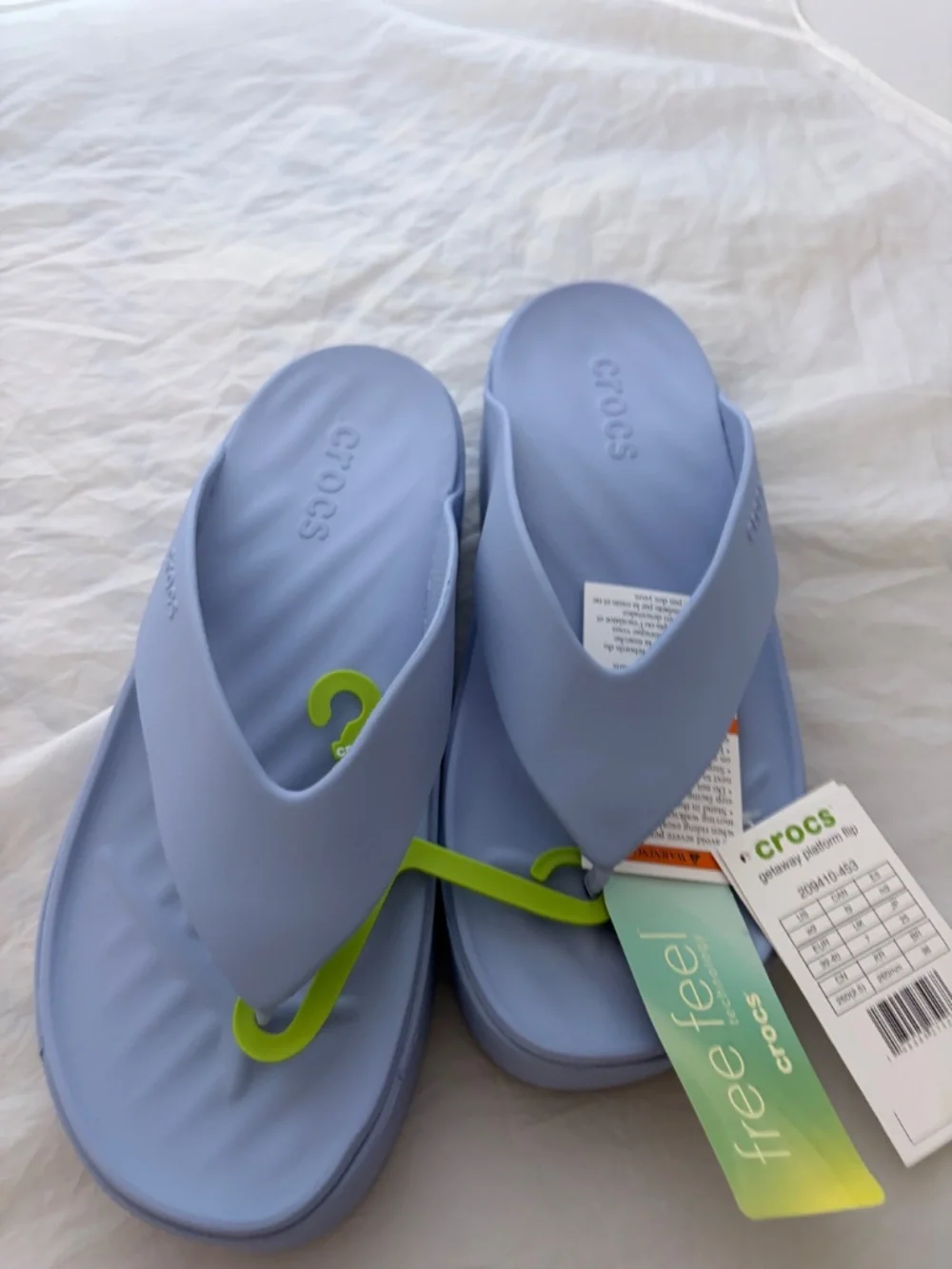 Croc's End of Summer Women's Getaway Platform Flip Blue Haze Size 9 NWT